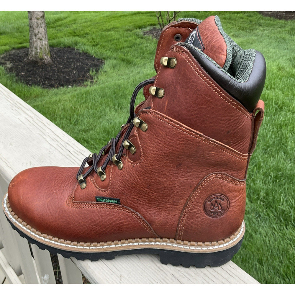 Georgia Boot Mens 8" Renegade 400G Waterproof‎ Steel Toe Work G8398 Size 9